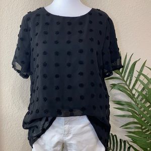Chiffon Clip Dot Top